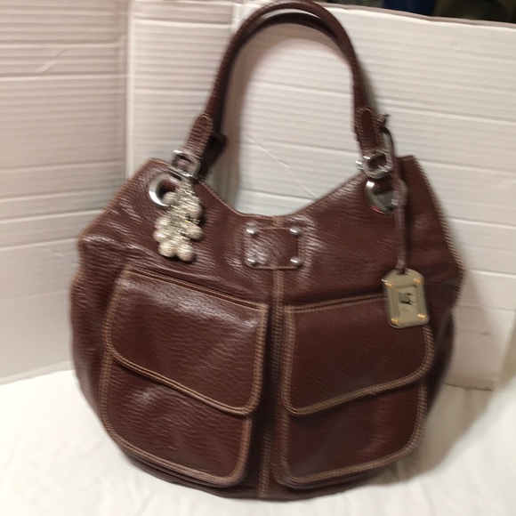 LENNY E CIA leather shoulder bag, made in Brazil with crystals balls tag - Picture 1 of 13